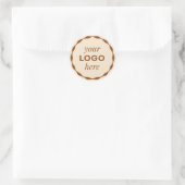 Champagne Custom Logo Scalloping Circle Aufkleber (Tasche)