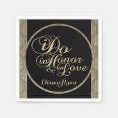 Champagne Damask Party Napkins Serviette (Vorderseite)
