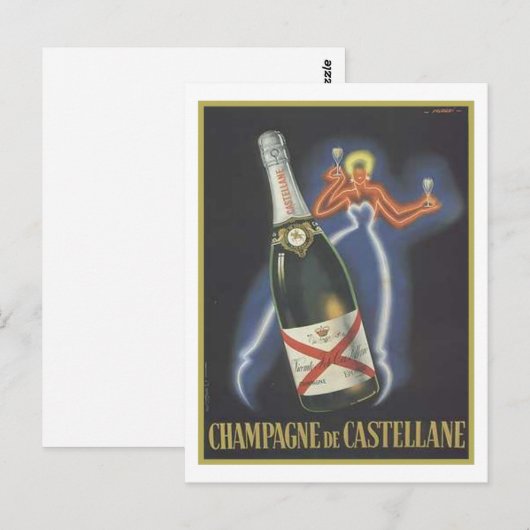 Champagne de Castellane Postkarte (Vorne/Hinten)