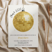 Champagne Disco Ball 2026 New Year Eve Einladung