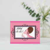 Champagne Diva Postkarte (Stehend Vorderseite)