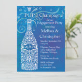 Champagne-Einladung Einladung (Stehend Vorderseite)