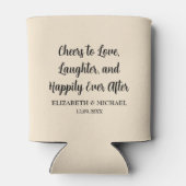 Champagne Elegant Wedding Cheers to Liebe Dosenkühler (Rückseite)