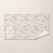 Champagne Federn Zartes Tan Monogrammiert Badhandtuch Set (Handtuch)
