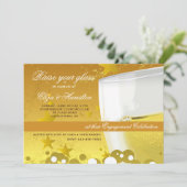 Champagne-Feier-Einladung Einladung (Stehend Vorderseite)