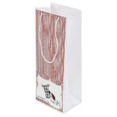 Champagne-Feier Geschenktüte Für Weinflaschen (Rückseite Schrägansicht)