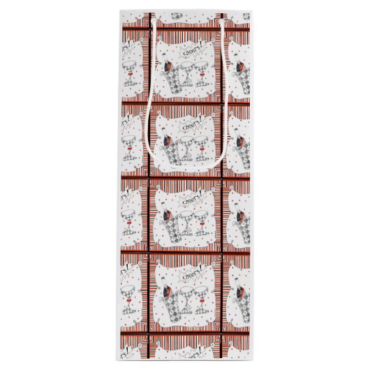 Champagne-Feier Geschenktüte Für Weinflaschen (Vorderseite)