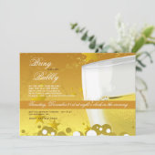 Champagne-Feier-Silvesterabend-Einladung Einladung (Stehend Vorderseite)