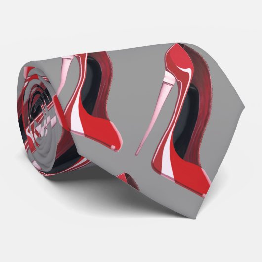 Champagne-Fersen-rote Stilett-Schuh-Kunst-Kleidung Krawatte (Gerollt)