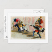 Champagne Flasche Cork Goes Astray Postkarte (Vorne/Hinten)