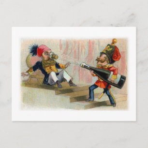 Champagne Flasche Cork Goes Astray Postkarte