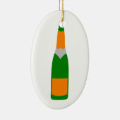 Champagne-Flasche Keramikornament (Rechts)