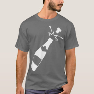 Champagne Flasche Ladys Night Trendlook T-Shirt