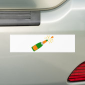 Champagne-Flasche und knallender Korken Autoaufkleber (Auf Auto)