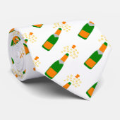 Champagne-Flasche und knallender Korken Krawatte (Gerollt)