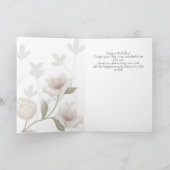 Champagne Floral Birthday Card Karte (Innenseite)
