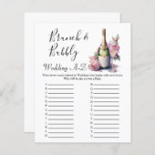 Champagne Floral Brautparty Hochzeitsspiel (Vorne/Hinten)