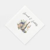 Champagne Floral Brautparty Paper Serviette (Ecke)