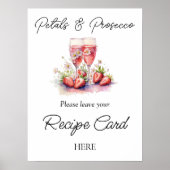 Champagne Floral Brautparty Rezept Poster (Vorne)