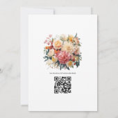 Champagne Floral Wedding Einladung (Rückseite)