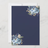 Champagne Floral Wreath Bridal Dusche Einladung (Rückseite)