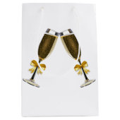 Champagne Flute Geschenktasche, Geschenktasche für Mittlere Geschenktüte (Vorderseite)