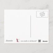 Champagne Flute Glass und Corkschraube Stiletto Sh Postkarte (Rückseite)