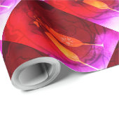 Champagne Flute Herz Rosa Rosa Romantische Valenti Geschenkpapier (Rolleneckpunkt)