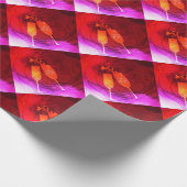 Champagne Flute Herz Rosa Rosa Romantische Valenti Geschenkpapier (Ecke)