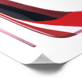 Champagne Flute Red Stiletto Shoe Poster (Ecke)