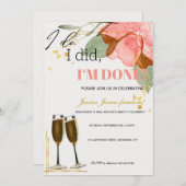 Champagne Flute Scheidung Party Einladung (Vorne/Hinten)