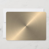 Champagne Flute Toast auf Imitats Metallic Einladung (Rückseite)