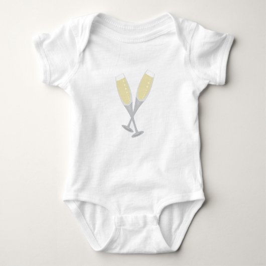 Champagne Flutes Baby Strampler (Vorderseite)