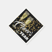 Champagne Flutes Custom Happy New Year Serviette (Ecke)