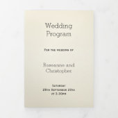 Champagne Flutes Design Champagner farbenfrohe Hoc Dreifach-gefaltete Programmkarte (Cover)