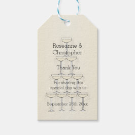 Champagne Flutes Design Champagner farbenfrohe Hoc Geschenkanhänger