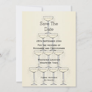 Champagne Flutes Design Champagner farbenfrohe Hoc Save The Date