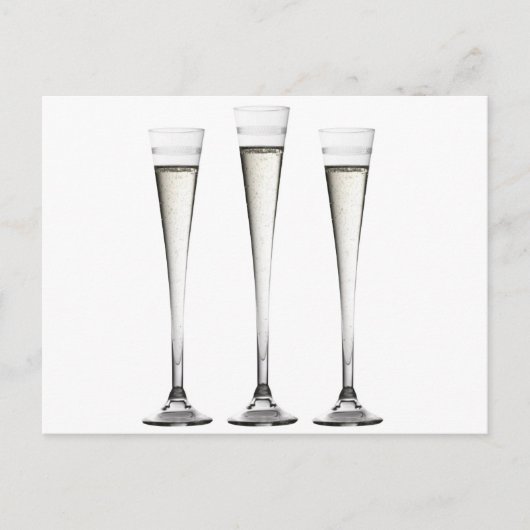 Champagne Flutes Postkarte (Vorderseite)