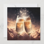 Champagne Flutes Save the Date (Rückseite)