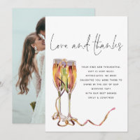 Champagne Flutes Script Foto Wedding