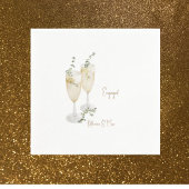 Champagne Foliage Gold-Engagement-Partei Serviette