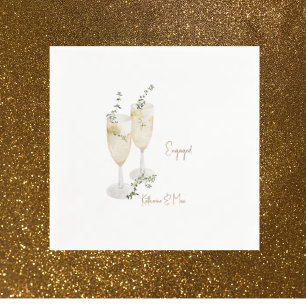 Champagne Foliage Gold-Engagement-Partei Serviette