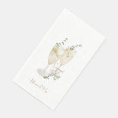 Champagne Foliage Gold-Engagement-Partei Serviette (Ecke)