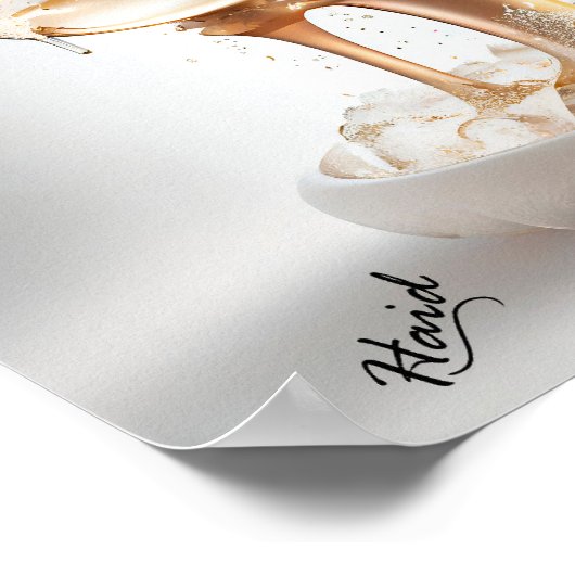 Champagne fountain - Gen AI Poster (Ecke)