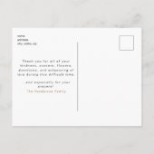 Champagne Funeral Loss of Life Thank You Postkarte (Rückseite)