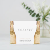 Champagne Funeral Loss of Life Thank You Postkarte (Stehend Vorderseite)