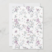 Champagne Garden | Cute Any Age Women's Birthday Einladung (Rückseite)