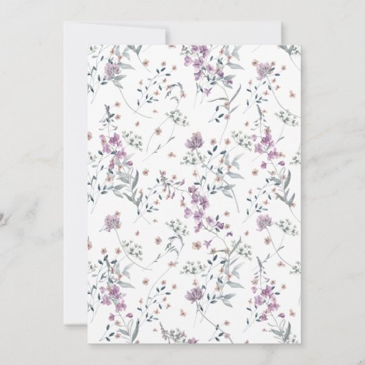 Champagne Garden | Cute Any Age Women's Birthday Einladung (Rückseite)