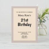 Champagne Gerahmt Geburtstagsparty Einladung (Stehend Vorderseite)