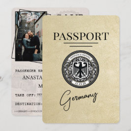 Champagne Germany Passport Save the Date
